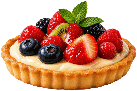 Crostatina alla crema con frutti di bosco